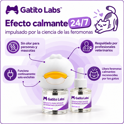 Gatito Labs™ Difusor de Feromonas Calmantes para Gatos